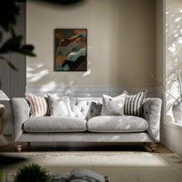 Ashby Chesterfield Large 3-Seater Sofa, Mist Grey Chenille