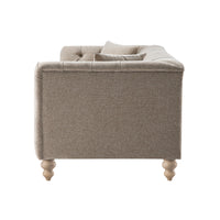 Ashby Chesterfield Large 3-Seater Sofa, Taupe Chenille