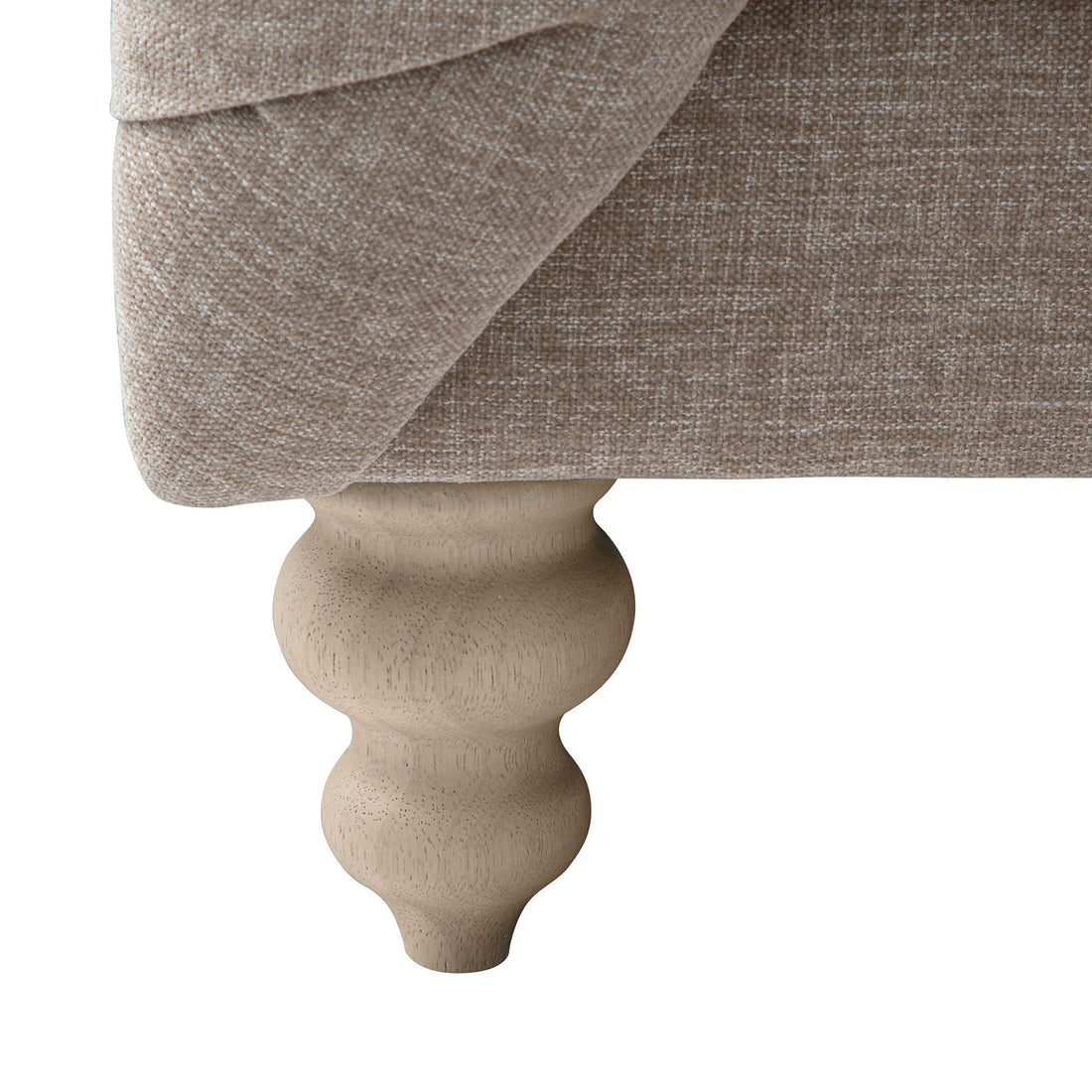 Ashby Chesterfield Large 3-Seater Sofa, Taupe Chenille