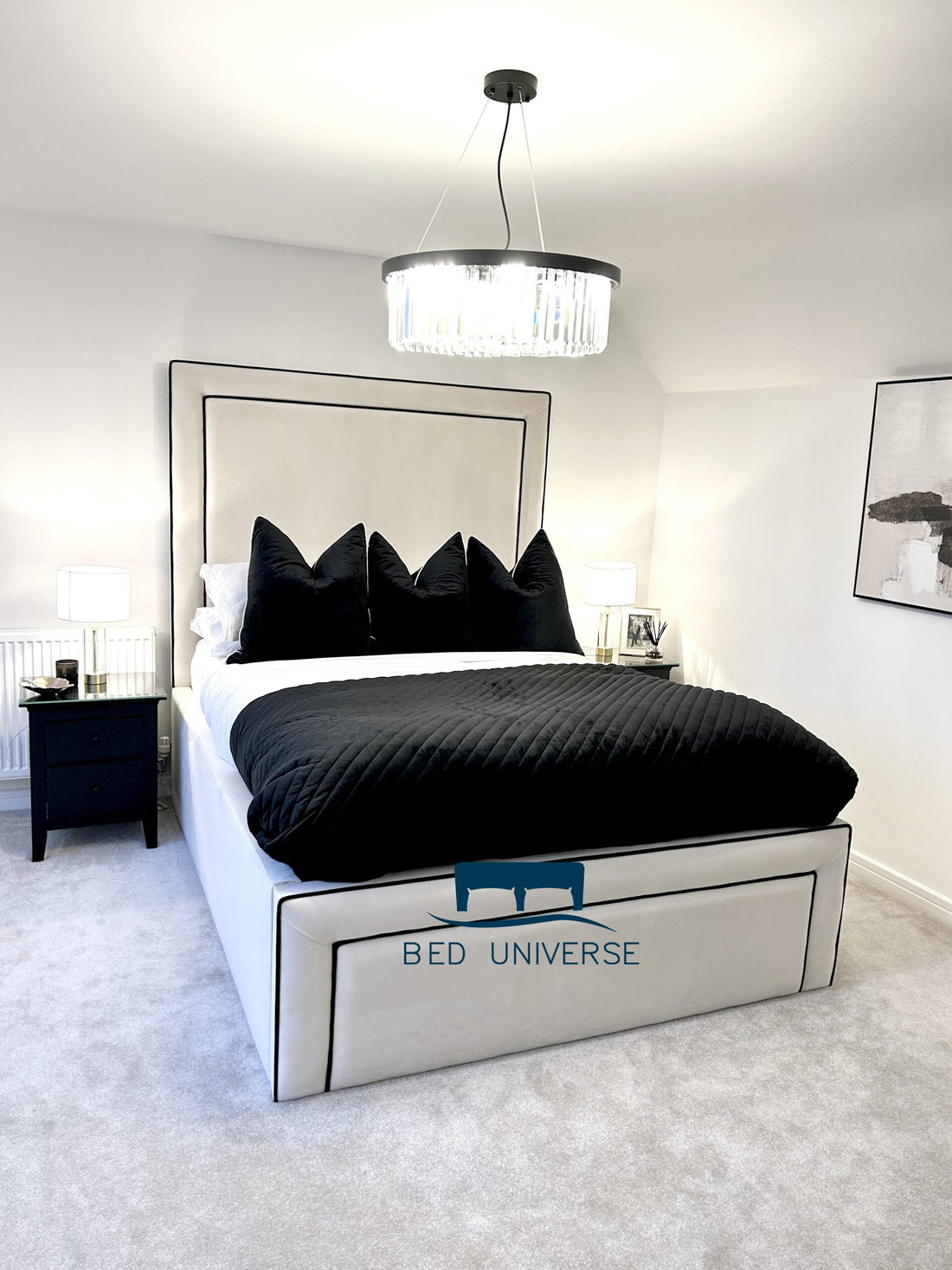 Rixos Tall Headboard Piped Bed Frame