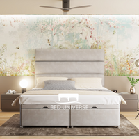 Faze Lines Panel Linear Stripe Panel Divan Ottoman Storage Bed