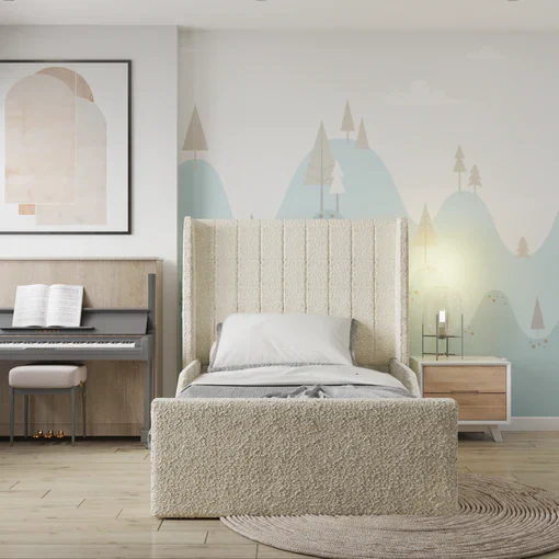 Aqua Lines Winged Kids Bed
