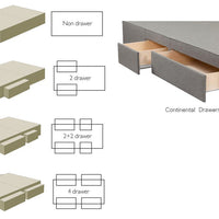 Henry Silver Plush Storage Divan Bed