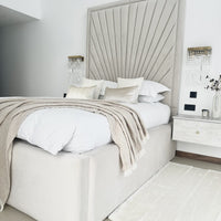 Horizon Stripe Line Panel Bed | Bed Universe