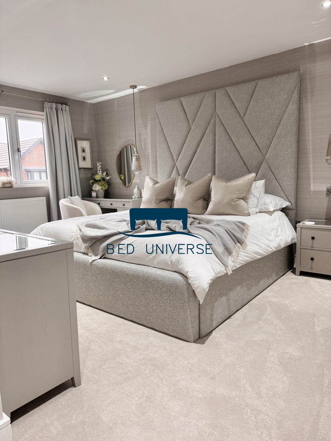 Aurora Deluxe Tall Headboard Border Bed Frame