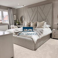 Aurora Deluxe Tall Headboard Border Bed Frame