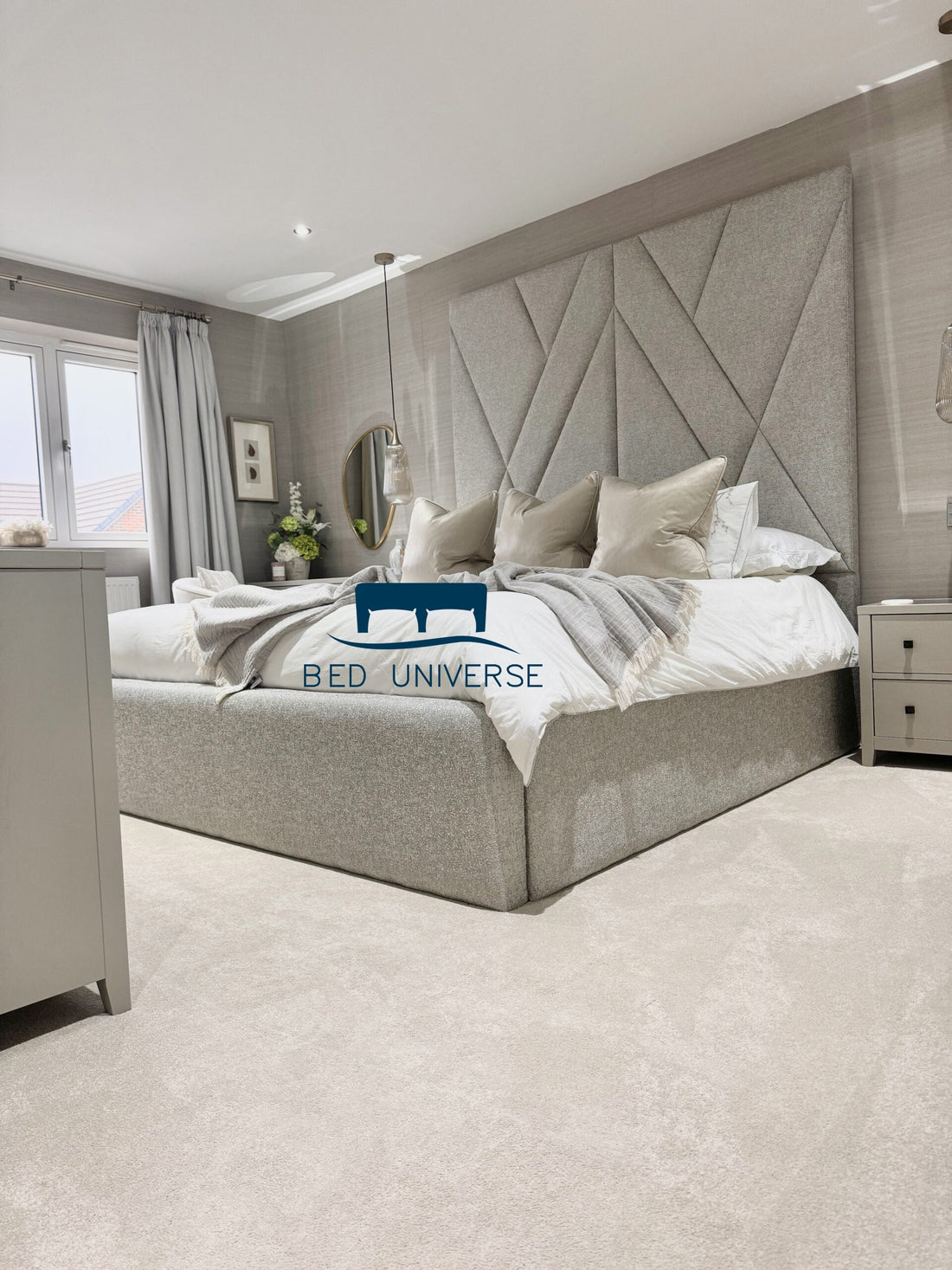 Aurora Deluxe Tall Headboard Border Bed Frame