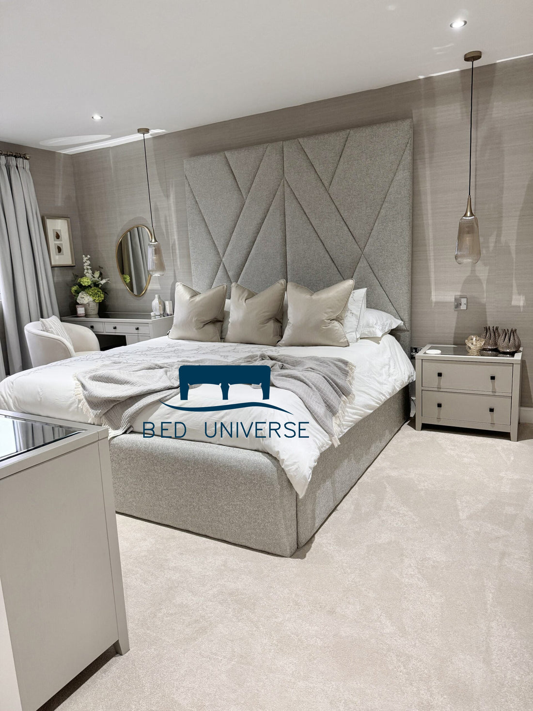 Aurora Deluxe Tall Headboard Border Bed Frame