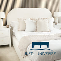 Lusso Cream Teddy Boucle Bed Frame
