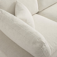 Lutyens Beige Linen Blend Modular Sofa 3-Piece Chaise