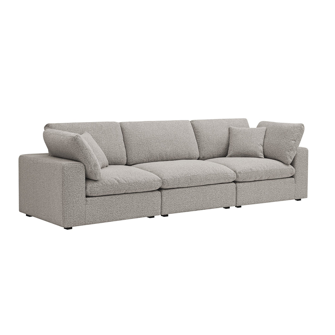 Lutyens Taupe Boucle Modular Sofa, 3-Piece