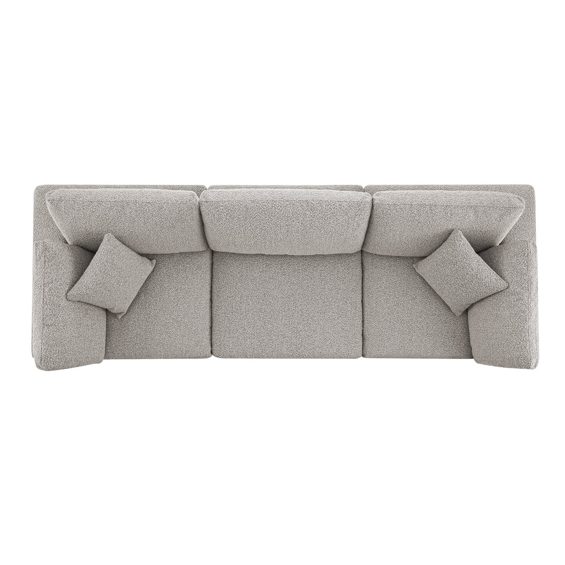 Lutyens Taupe Boucle Modular Sofa, 3-Piece