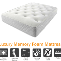 Colorado Soft Grey Naple Chesterfield Sleigh Scroll Bed Frame