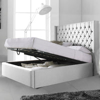 Julius Silver Naple Ottoman Storage Bed