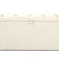 Colorado Soft Grey Naple Chesterfield Sleigh Scroll Bed Frame