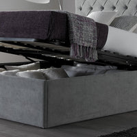 Chesterfield Plush Fabric Nina Sleigh Bed Frame