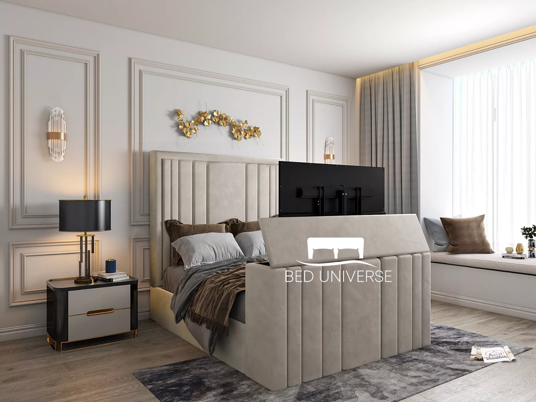 Copenhagen Upholstered TV Optional Ottoman Bed Frame